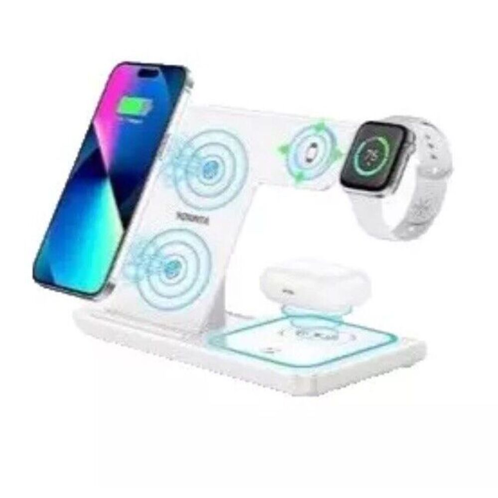 3-in-1 Wireless Charger Mobile Phone Watch‎ Airpods Bluetooth Fast Charging